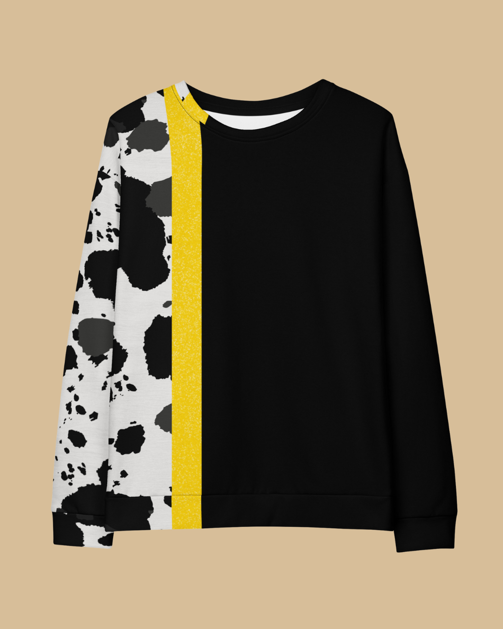 Cow pattern blocks Unisex cotton sweatshirt