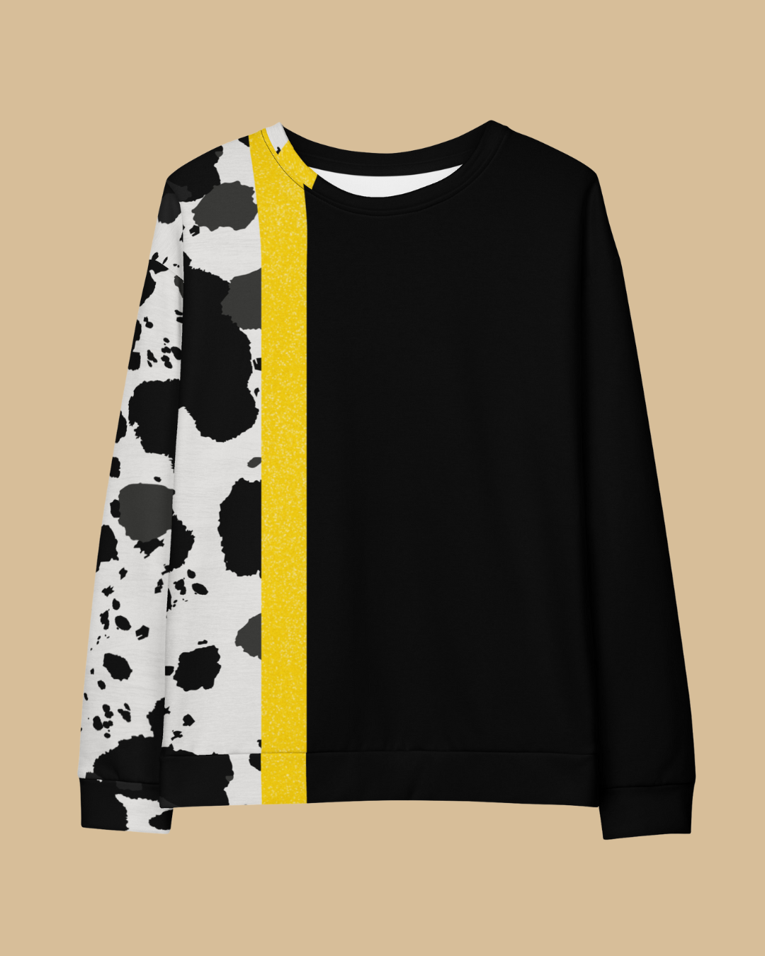Cow pattern blocks Unisex cotton sweatshirt